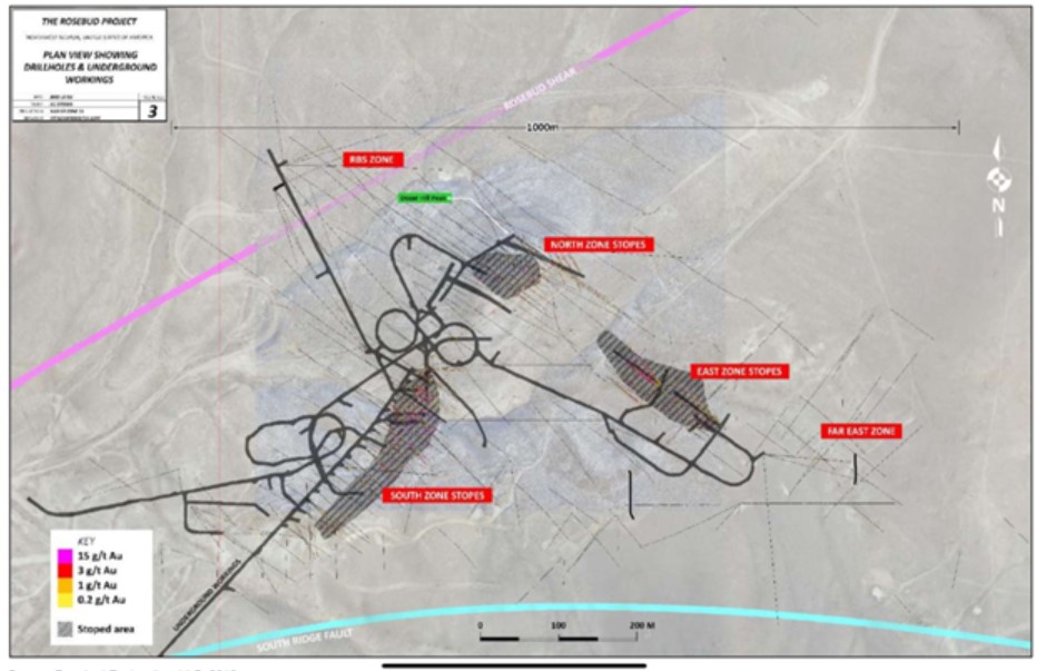 Previous Underground Development - Rosebud Project